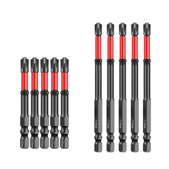 Impact Screwdriver Bit Set Rustproof Corrosion Resistant Magnetic Slotted Heads 1/4 Inch Hex Shank Cross Slot Screw Driver Drill Bits