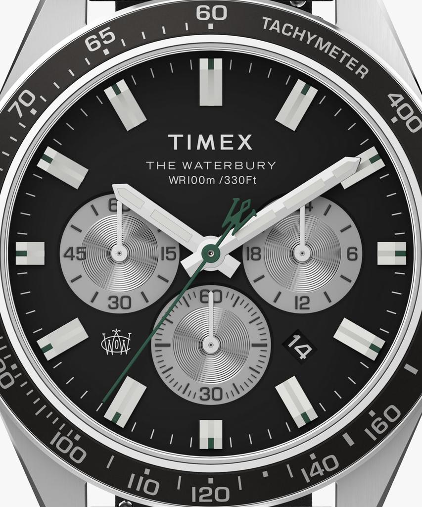Taimaegseu Waterbury Chronograph Men'S Leather Watch 41Mm