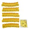 100Pcs TPU Pig Cow Ear Tag with Number 001‑100 Ear Label Tag Farm Livestock AccessoryYellow
