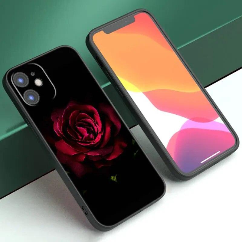 Чехол для телефона с цветами красной розы для iPhone Samsung Galaxy Redmi Xiaomi Oppo OnePlus Note SA 7 8 9 10 11 12 13 14 20 21 22 23 53 54 Pro Max Plus Ultra