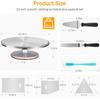 1/6/7pcs Revolving Cake Stand Set Include Angled Frosting, 3 Comb Icing Smoother Silicone Spatulas Cake Decorating Supplies