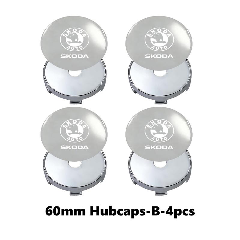 AAAAG1 Car Styling Wheel Center Hub Cap Badge Emblem Sticker Accessories For Skoda Fabia Kamiq Superb Scala Enyaq-iV MK3 VisionS Yeti