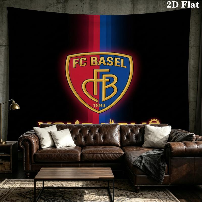 Custom Name FC Basel Printed Tapestry – Wall Hanging for Bedrooms, Dorms, and Home Decor