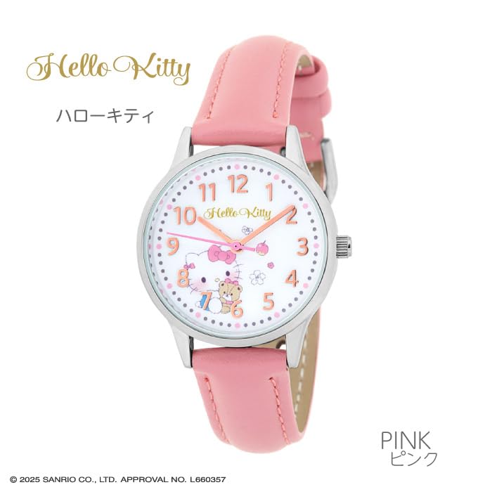 Солнечный Огонь Ко. Наручные часы J-Axis Sanrio Модные часы Hello Kitty CR2C0005 Женские Розовые