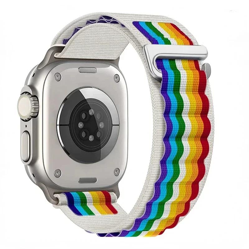 Обновленный нейлоновый ремешок Alpine для Apple Watch Band 11 10 9 8 7 45мм 41мм 42мм 46мм Ultra 3/2 49мм Браслет Ремешок iWatch 6 5 SE