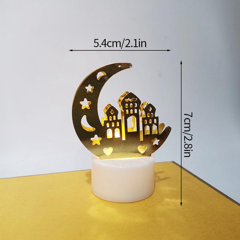 Ид Рамадан свеча светодиодный ночник Ид мусульманская вечеринка Декор аксессуары мусульманский фестиваль вечеринка декор Луна лампа Рамадан Декор