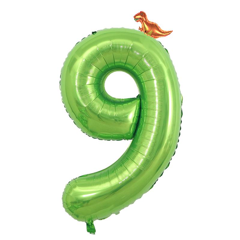 Зеленый шар 40 дюймов 0-9 День рождения Цифровой шар День рождения Вечеринка Годовщина Фон Макет Декоративный шар