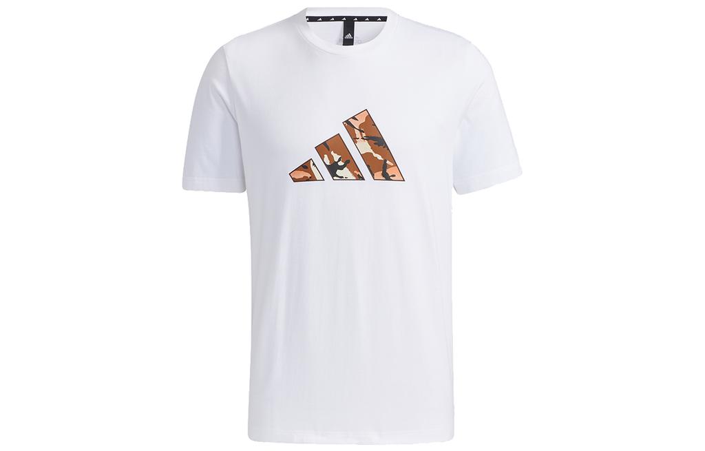 Adidas T Shirts Men's White Crew Neck Moderate Straight Fit GP0852