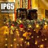 12 м солнечные гирлянды солнечные рождественские огни наружные водонепроницаемые с 8 режимами освещения для рождественской свадебной вечеринки украшения сада