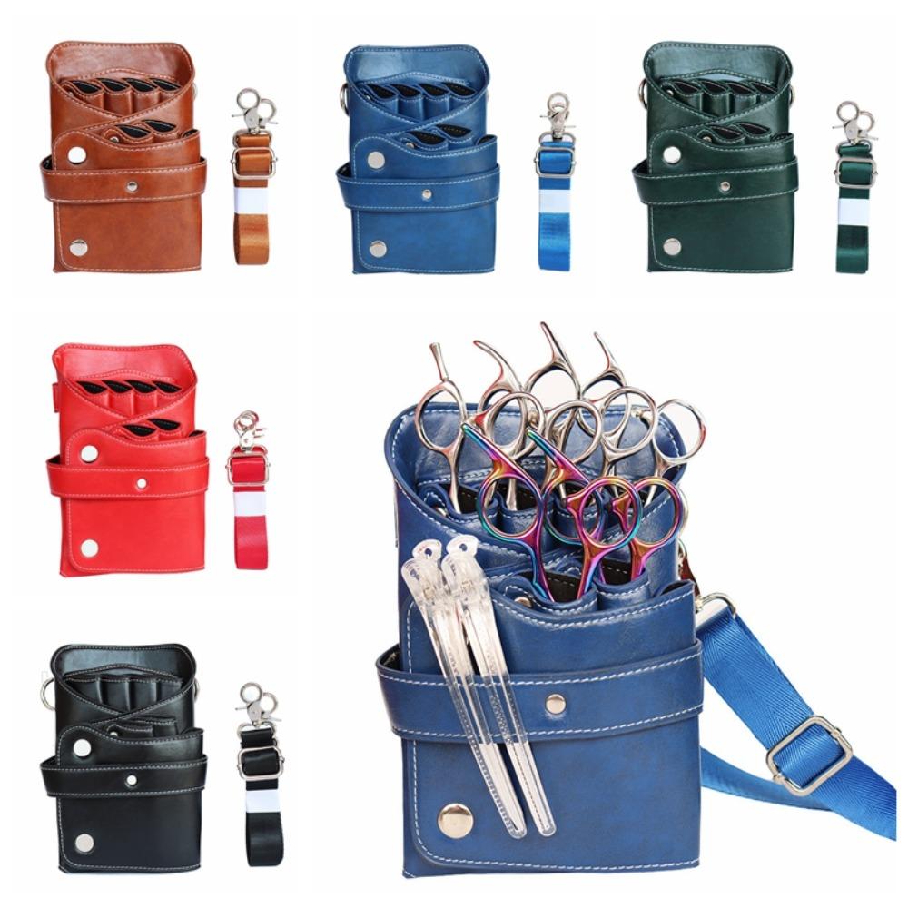 С поясом на плечо сумка для парикмахерских ножниц PU кожаный чехол сумка держатель ножницы сумки для хранения салон