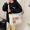 Large Capacity Clutter Bag Transparent Nylon Shoulder Bag Women's Tote Bag