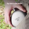 CIEUIS 180ML Pure Titanium Round Mini Portable Wine Pot for Outdoor Use