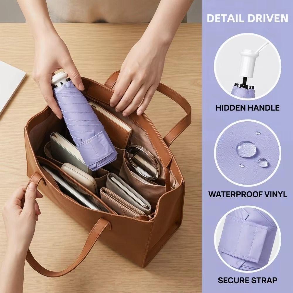 Wind Resistant Ultraviolet Protection Umbrella 5 Folding Folding Mini Sun Umbrella Pocket Carry