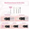 Беспроводная электрическая дрель для ногтей, портативная USB перезаряжаемая электрическая пилочка для ногтей, набор фрез для ногтей, инструменты для маникюра и педикюра