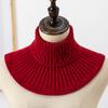 1Pc Scarf Knitted Fake Collar Warm Windproof Detachable
