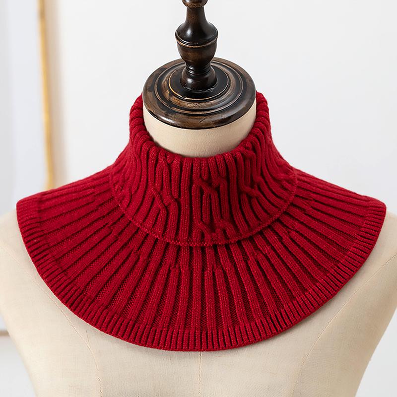 1Pc Scarf Knitted Fake Collar Warm Windproof Detachable