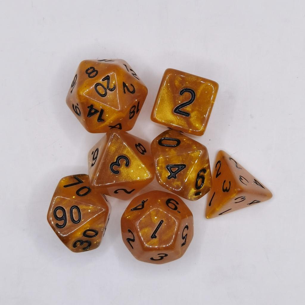 7 шт./лот, многогранные игральные кости из смолы D&D D4 D6 D8 D10 D% D12 D20, многогранные игральные кости TRPG, настольные игры