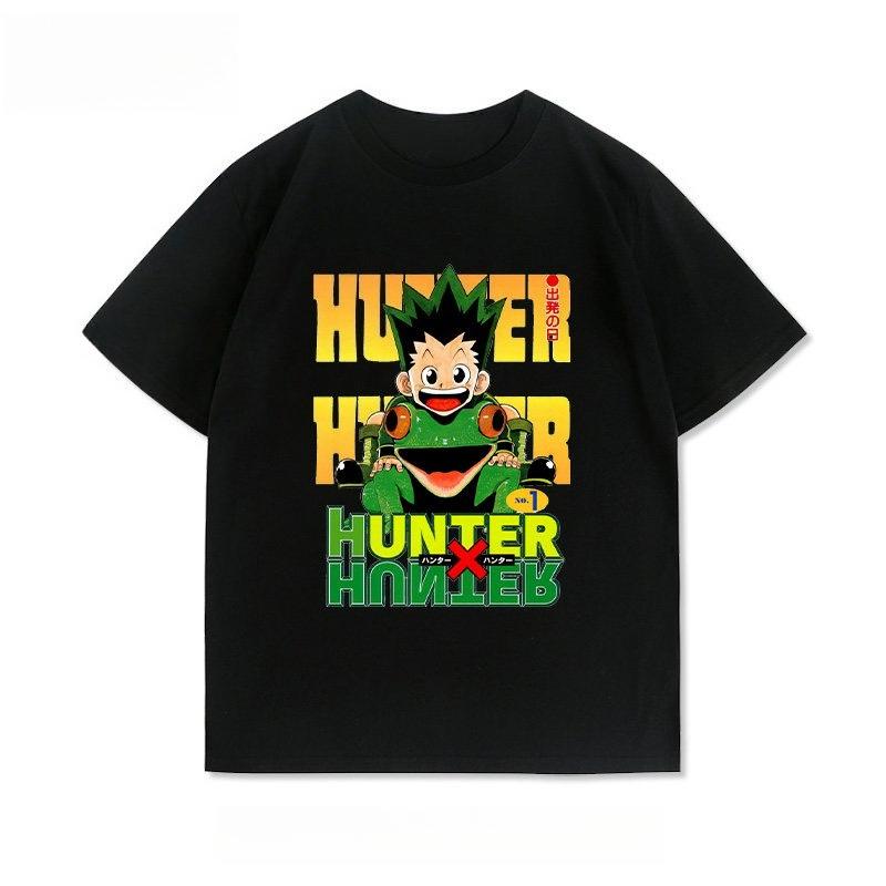 2026 New Hunter X Hunter Retro Anime Print Tshirt Short Sleeve Tshirt Mens and Womens Tshirt Mens Tshirt