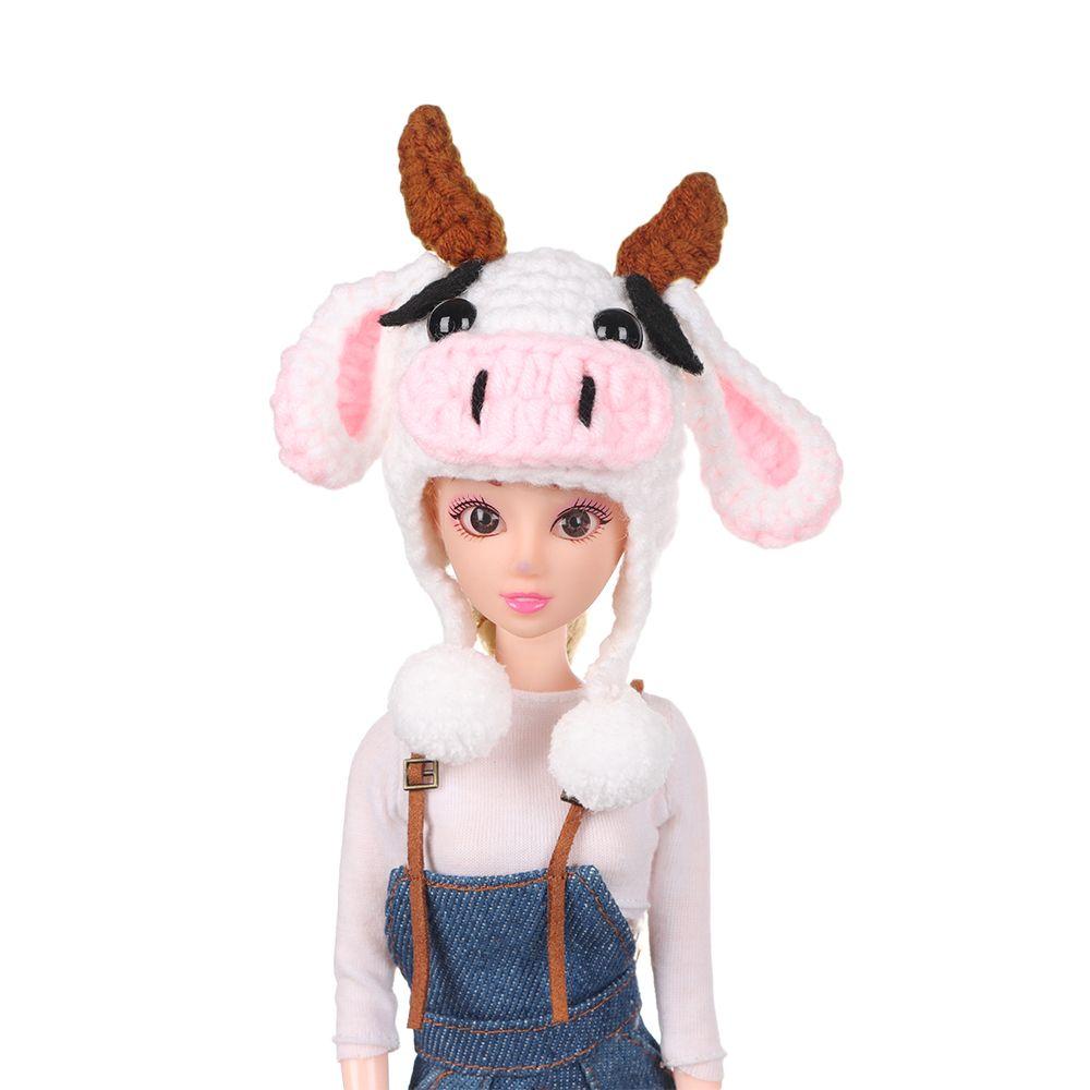 Модная одежда для кукол Obitsu11 1/12bjd Шляпа Мультяшные вязаные шапки Вязаная шапка для куклы Шапки с ушками животных