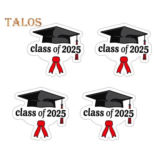 10/30/50 шт./упаковка выпускной сезон 2025 года наклейки с прочной клейкой основой мелованная бумага школьные наклейки для выпускников