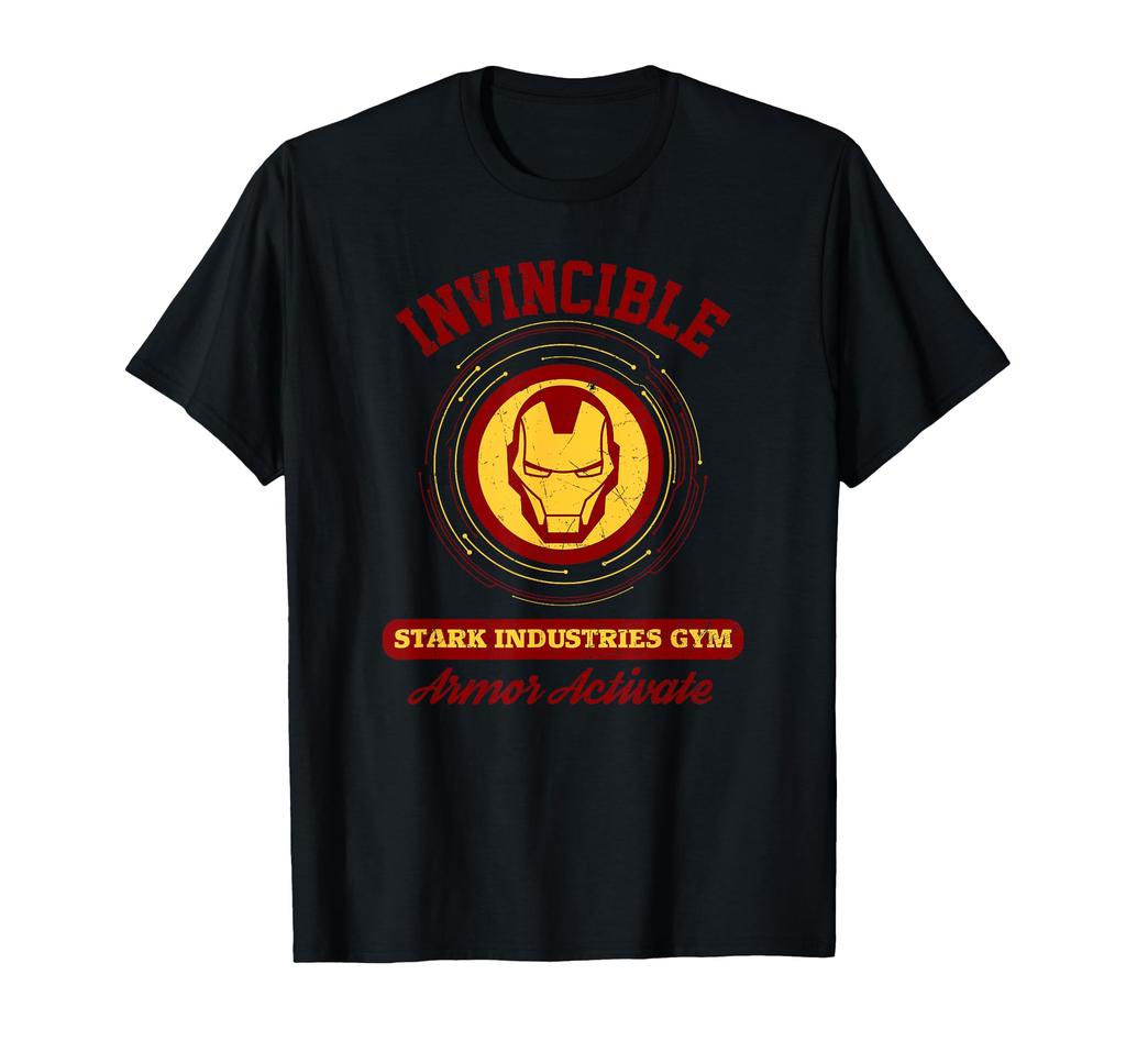 Marvel Iron Man Invincible Stark Industries Gym T-Shirt