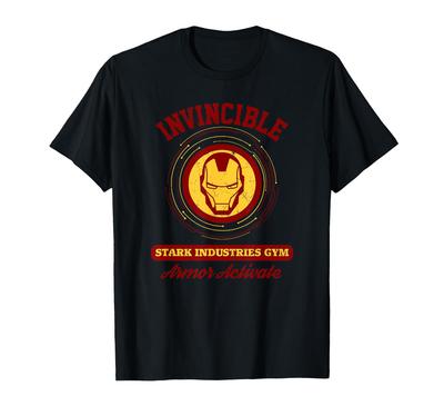 Marvel Железный Человек Непобедимый Stark Industries Спортивная футболка