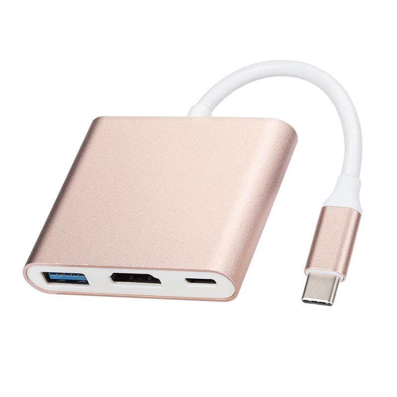 Адаптер 4K USB C Hub To HDMI, многопортовый адаптер Type C с портами USB, совместимый с ноутбуками, смартфонами и планшетами