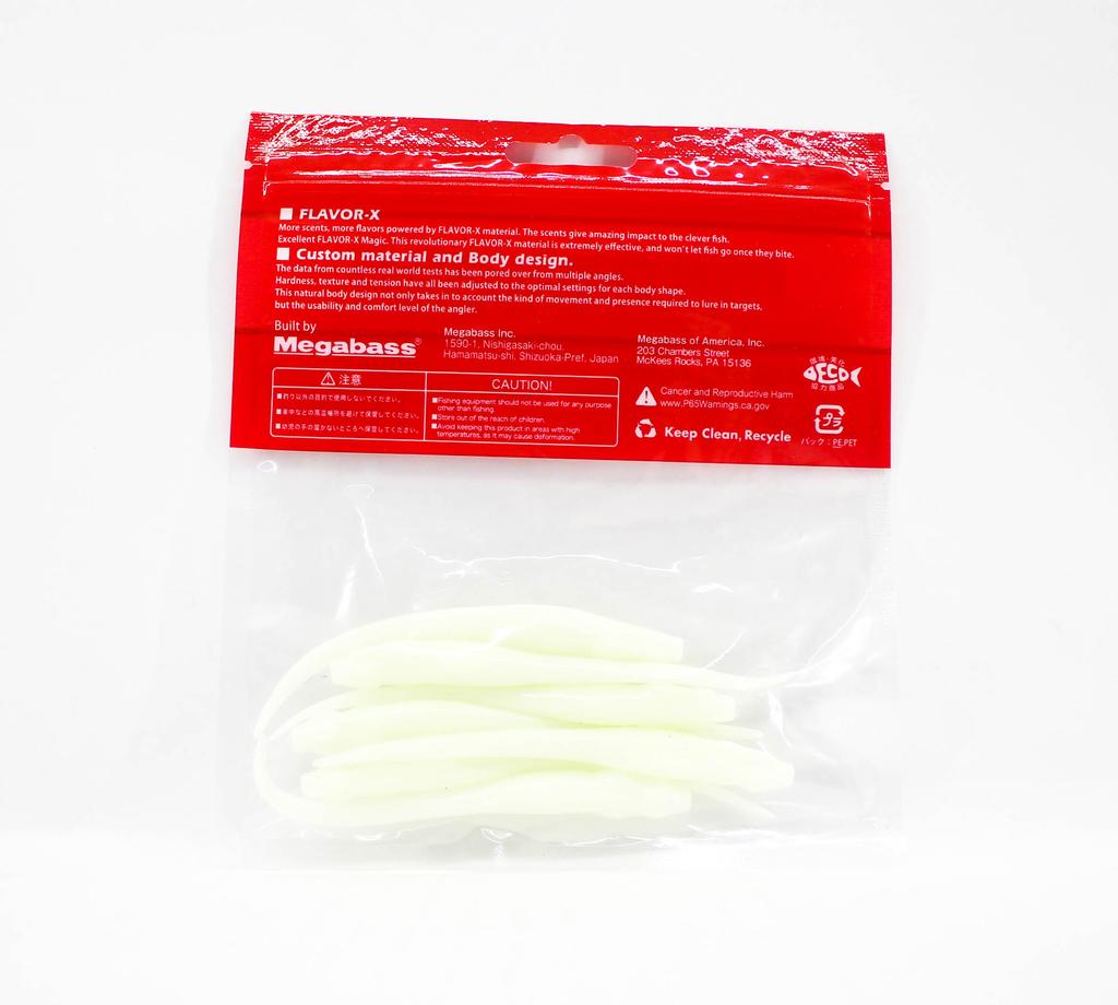 Megabass Мягкая приманка Hazedong 4 дюйма однотонная белая (0688)