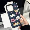 Милый Кот Щенок Звезда ковбойский Чехол Совместимый для IPhone 16 13 11 15 12 Pro Max 16 15 7 8 Plus X XS XR Max Кожаная текстура Чехол
