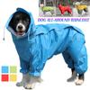 Pet Dog Raincoat Hooded Puppy Rain Jacket Coat Coloured Waterproof Dog Jacket