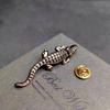 Metal Crocodile Brooch Retro Gold Series Suit Shirt Jacket Coat Collar Pin Fashion Clothing Accessories Item