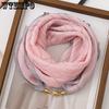 Neck Protection Scarf for Women Magnetic Suction Button Silk Scarf Magnetic Suction Chiffon Scarf Square Scarf