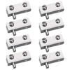 4 Pairs Silver Glass Clamp Iron Pivot Hinge Heavy Duty Door Hinge for Free-Swinging Glass Door
