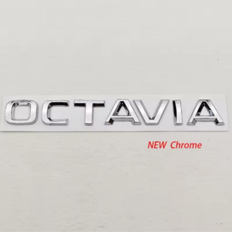 3D ABS Хромированный Черный Логотип Octavia Буквы Значок на Задний Багажник Автомобиля Для Skoda OCTAVIA 1 2 3 4 A5 A7 MK3 Наклейка Аксессуары