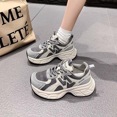 Популярная женская обувь на платформе, кроссовки «папины», женская обувь для увеличения роста, новинка 2025 года, универсальная, повседневная и тонкая, дышащая спортивная обувь на мягкой подошве