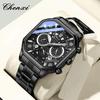 CHENXI Men Multifunction Quartz Watches Chronograph Waterproof Fashion Calendar Men's Luminous Watch