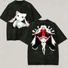 Washed Tee Cartoon Girl Puella Magi Magica Washed Tshirt Anime Kaname Madoka Harajuku Oversized Vintage Loose Streetwear Unisex Classic Oversize4