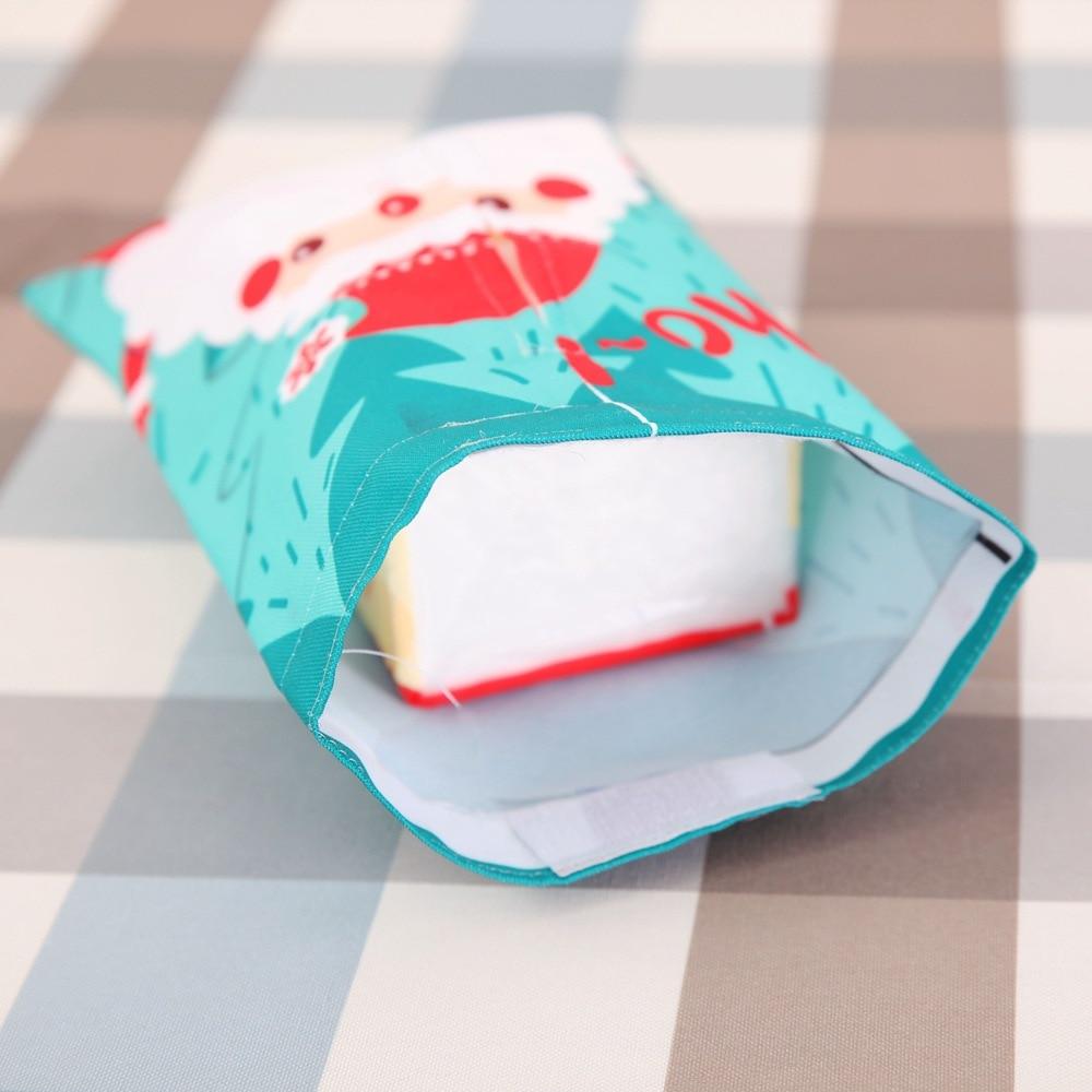 Рождественская сумка-чехол для салфеток, мультяшные чехлы для салфеток с Сантой, кухонный декор для стола для званого ужина, рождественские украшения для дома