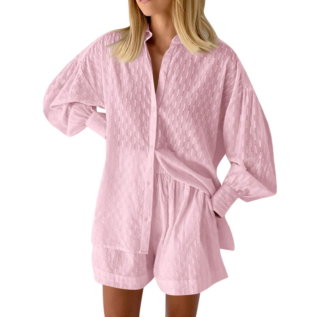 Повседневная модная цветная женская рубашка с пышными рукавами, элегантный топ, шорты, повседневный костюм