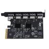 Карта расширения USB 3.2 Gen 2 5 портов TYPE A Карта PCI Express для ASM3142 10 Гбит/с Plug and Play для настольного ПК