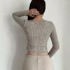 Y2k Knitted Cardigan Women Collar Sweater Coat Vintage Long Sleeve Single Breasted Top Fashion Girls Knitwear