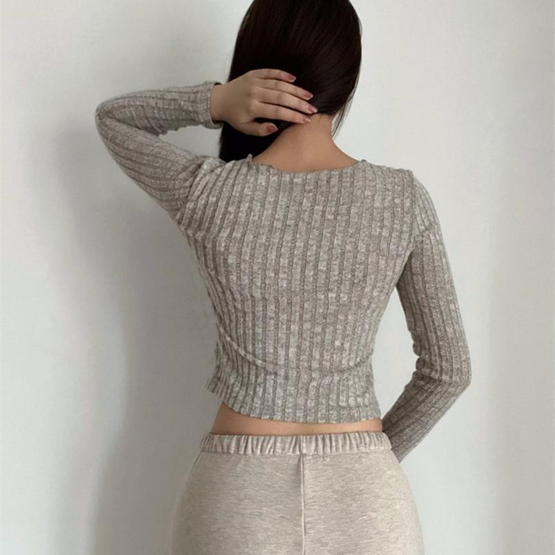 Y2k Knitted Cardigan Women Collar Sweater Coat Vintage Long Sleeve Single Breasted Top Fashion Girls Knitwear