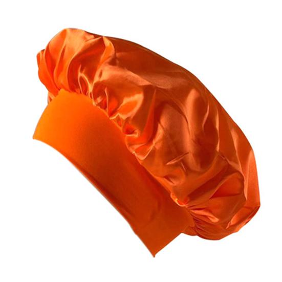 Ночной колпак с эластичной широкой лентой, очень большой спальный атласный капор, гладкий, высокий