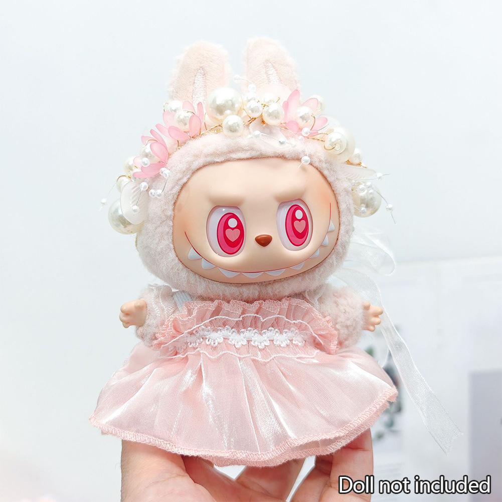 For 17cm Labubu Doll Clothes Fashion Clothes Hoodies Doll Clothes Color Match Hoodies Dolls Accessories Cute Decoration Little Cloths