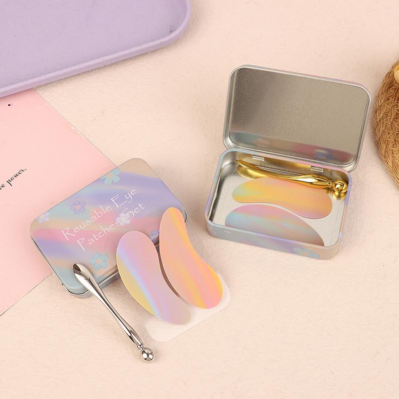 Многоразовые 1 пара патчей для глаз с массажной палочкой, силиконовые патчи для ламинирования ресниц, наращивания ресниц, гидрогелевые патчи под глаза, гелевые патчи под глаза, инструмент для макияжа