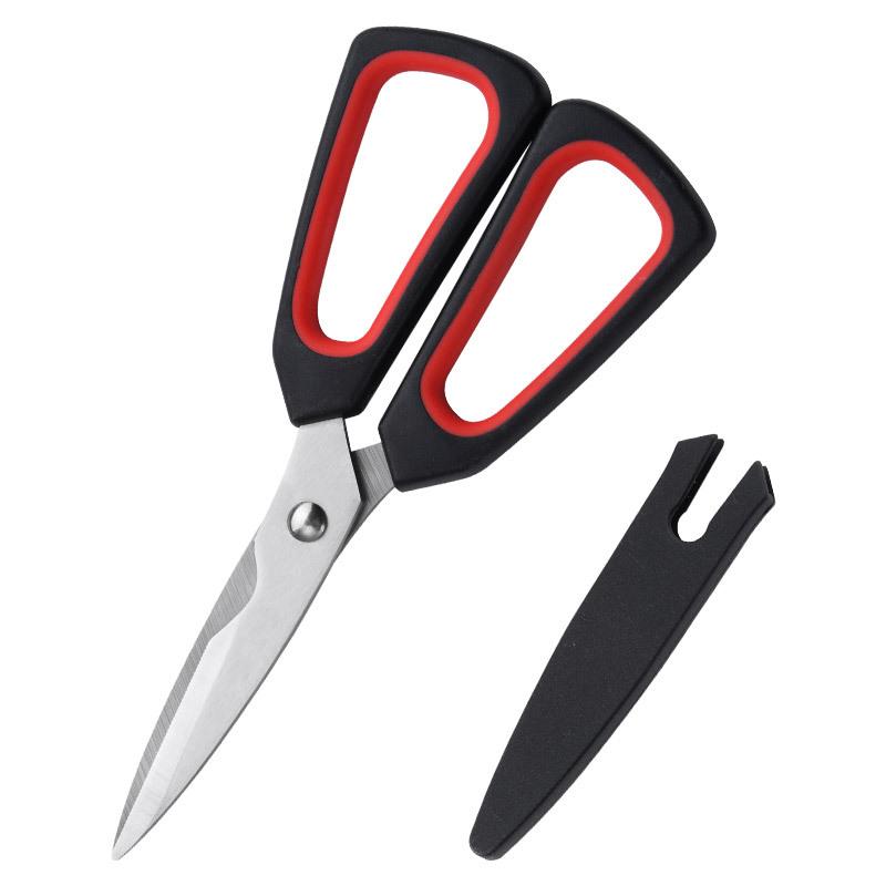 Household 2CR13 Stainless Steel Multipurpose Chicken Bone Fish BBQ Kitchen Scissors PP+TPR Handle Shear Home Tools
