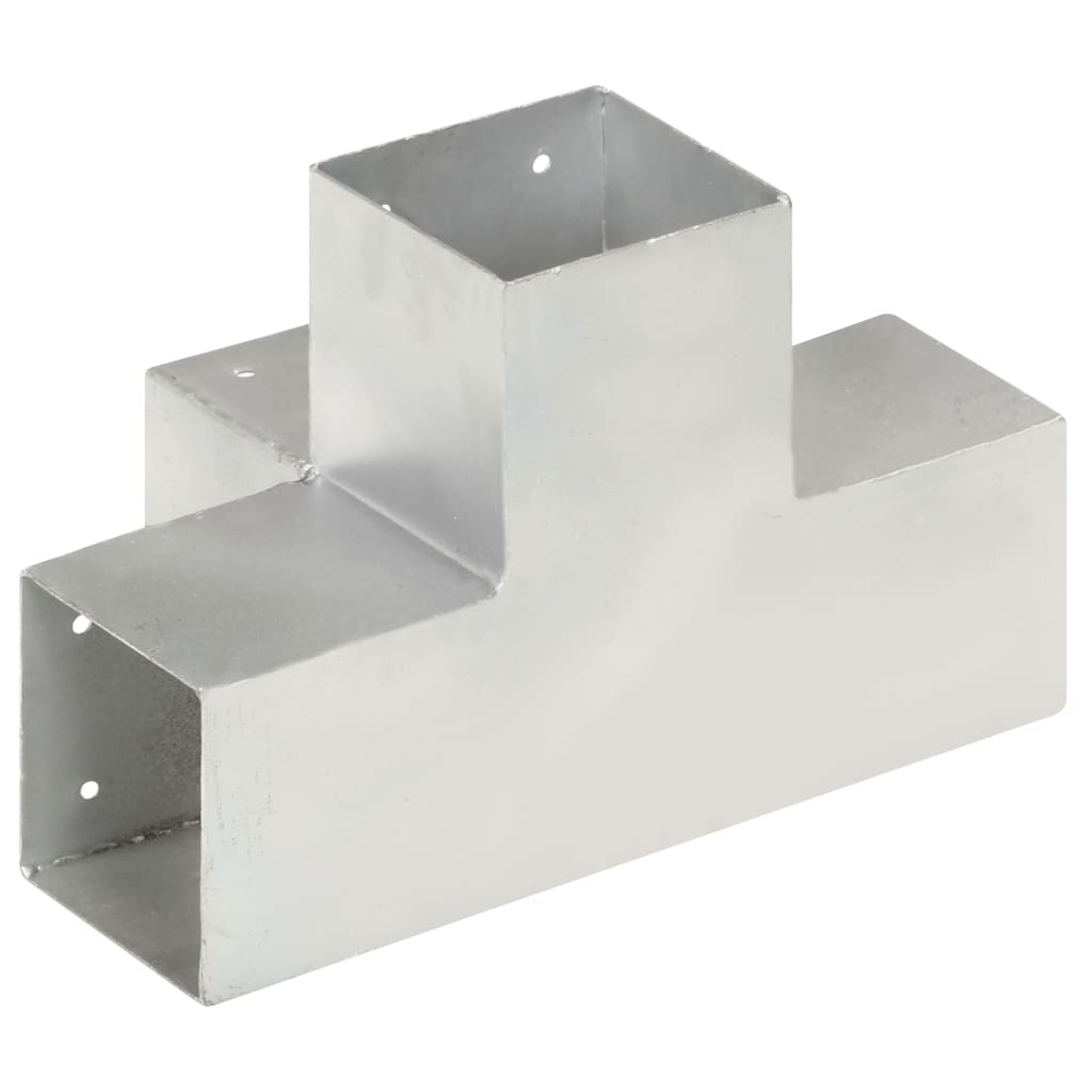 Post Connector X Shape Galvanized Metal 101 x 101 mm