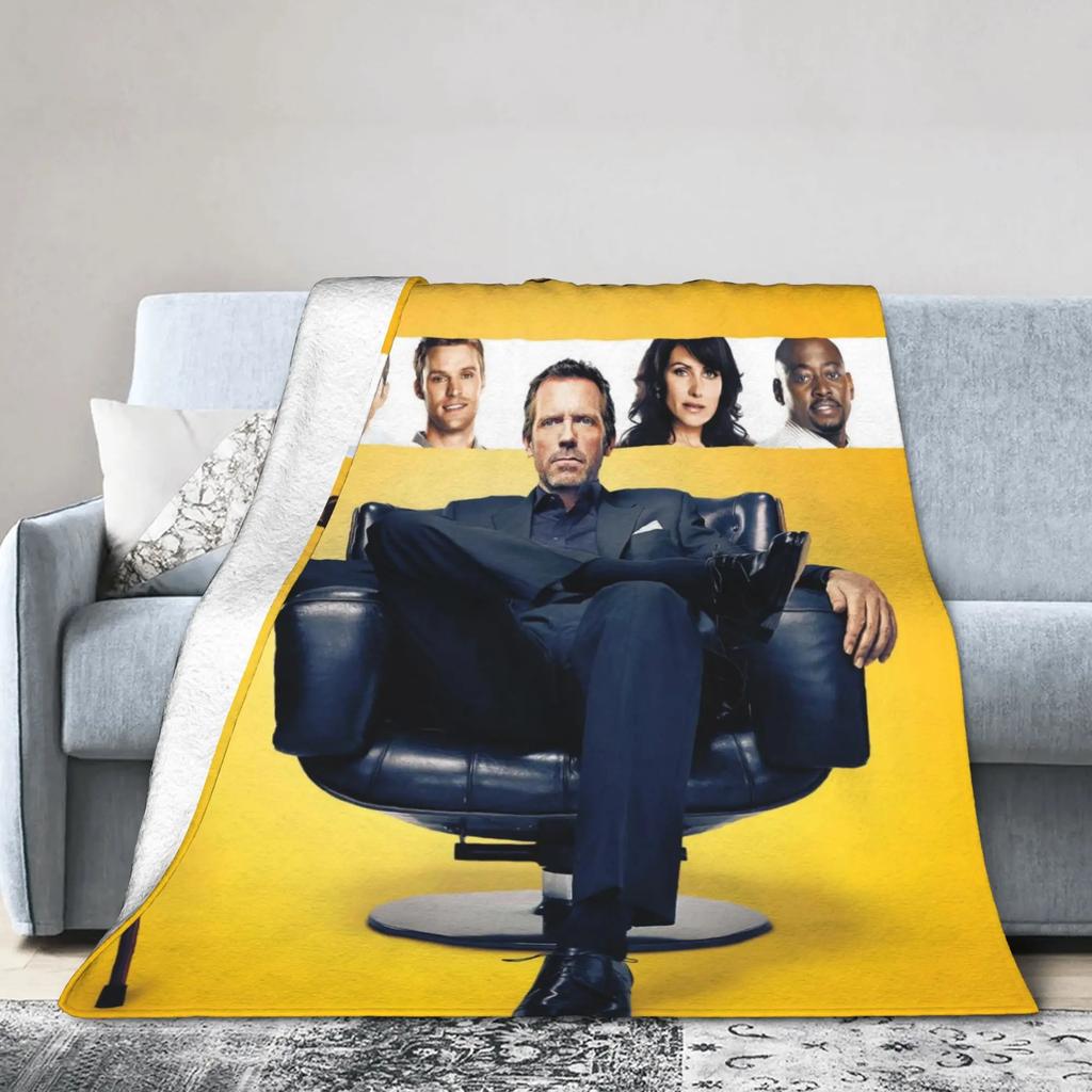 Doctor House Drama Soft Blanket Child Plush Bedding Throws Street Trend Couch Chair Flannel Bedspread Sofa Bed Cover
