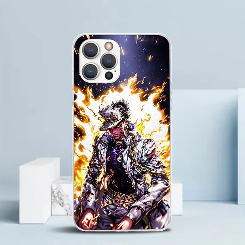 Чехол для телефона JoJo's Bizarre Adventure Kujo Jotaro Для iPhone 16 17 Air 16E 15 14 Plus 13 Mini 12 11 Pro Max 7 8 + SE 2020 Мягкий ТПУ