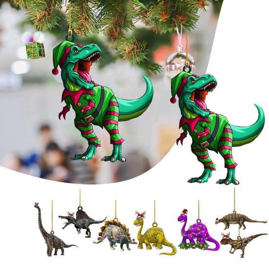 Dinosaur Car Hanging Decoration Christmas Festive Tree Trendy Various Styles Ornament for Home Scene Layout